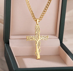 "Loyal to The Soil" Cross Wolf Chain