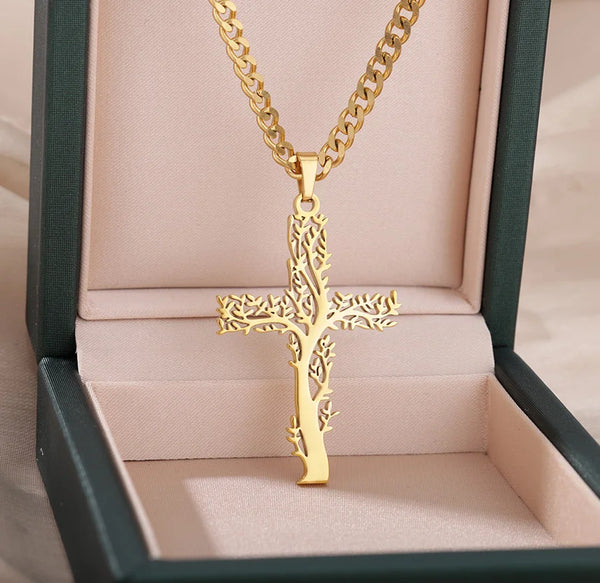 "Loyal to The Soil" Cross Wolf Chain