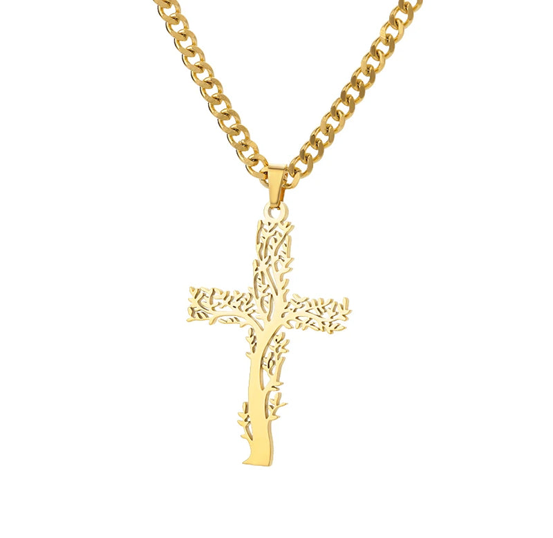 "Loyal to The Soil" Cross Wolf Chain