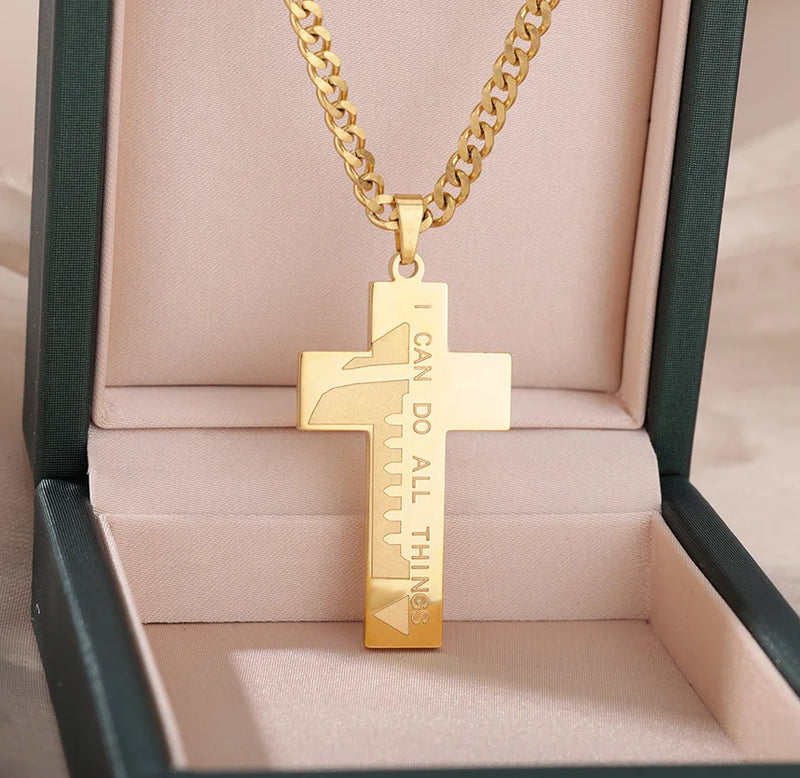 "Loyal to The Soil" Cross Wolf Chain
