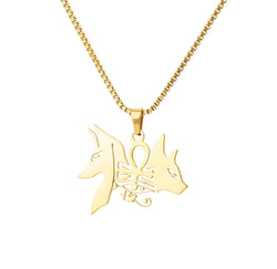 "Loyal to The Soil" Cross Wolf Chain