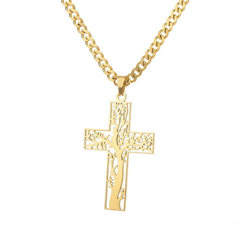 "Loyal to The Soil" Cross Wolf Chain
