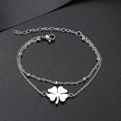 "Lucky Heart" Clover Bracelet