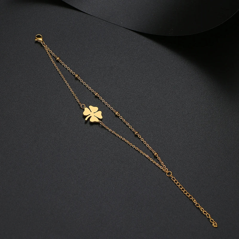 "Lucky Heart" Clover Bracelet