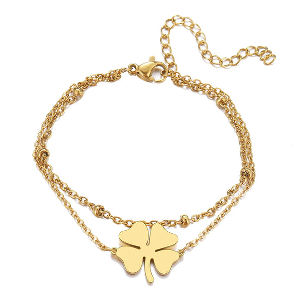 "Lucky Heart" Clover Bracelet