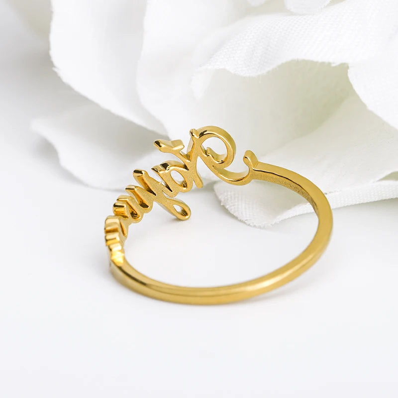"Cursive Royale" Custom Ring