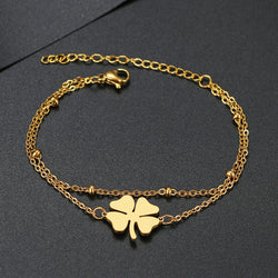 "Lucky Heart" Clover Bracelet