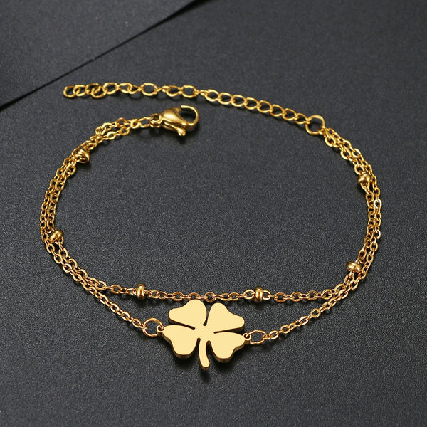 "Lucky Heart" Clover Bracelet