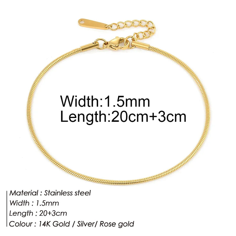 "The Golden Trinity" Anklets