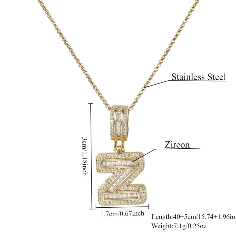 "Going Through Customs" Initial Necklace
