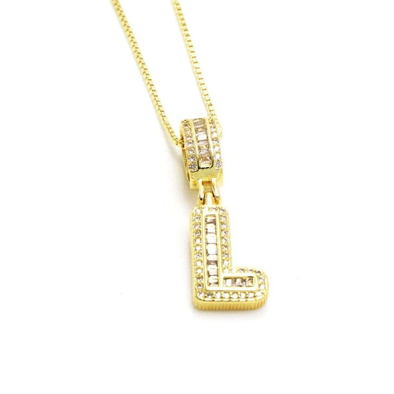 "Going Through Customs" Initial Necklace