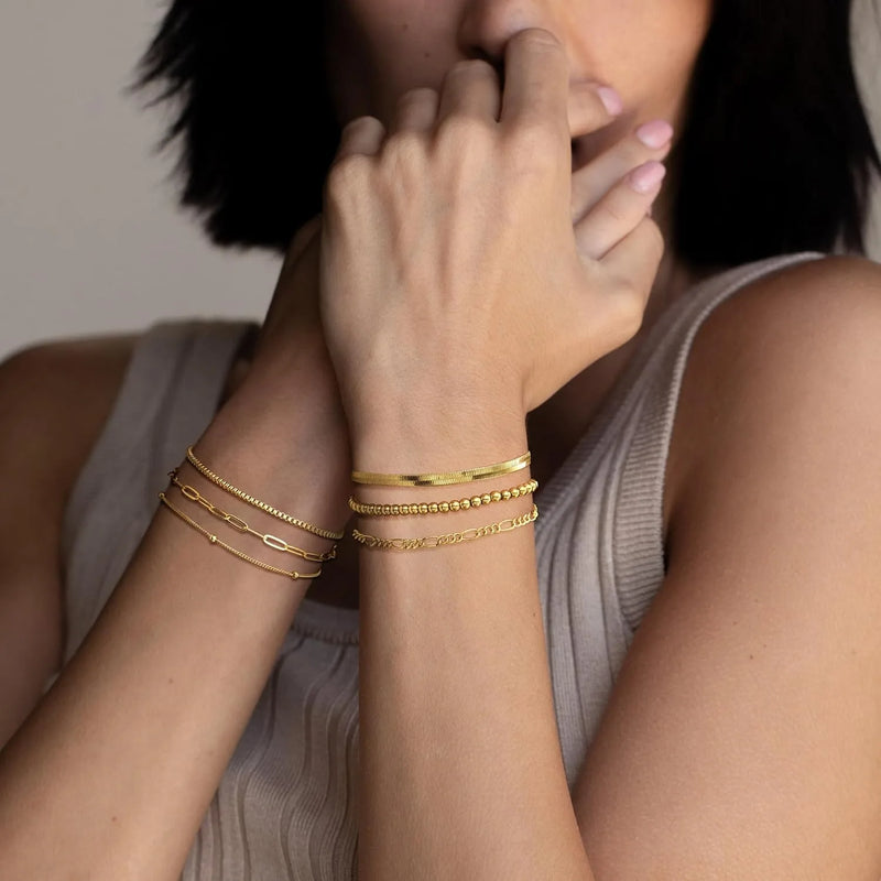 "Going for Gold" Gold Set Bracelet of 6