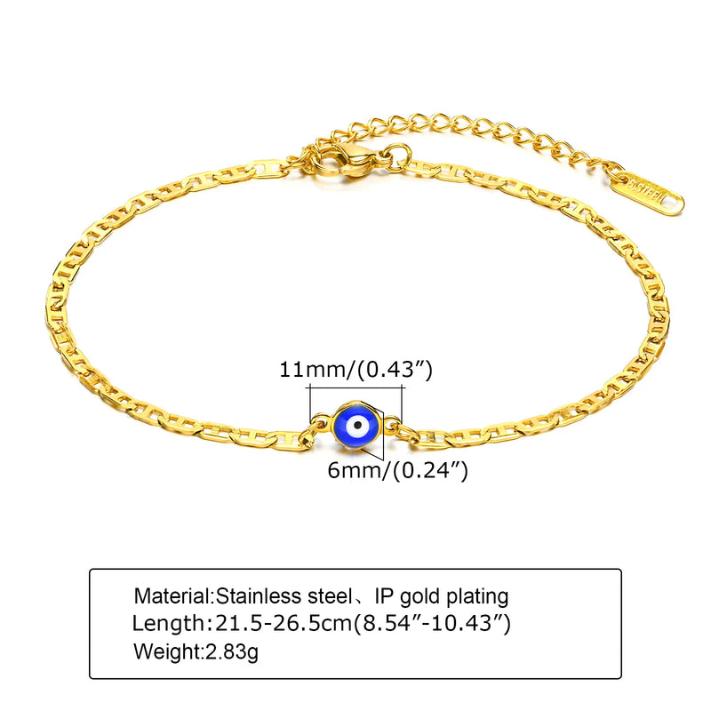 "Pigeons By Your Toes" Evil Eye Anklet