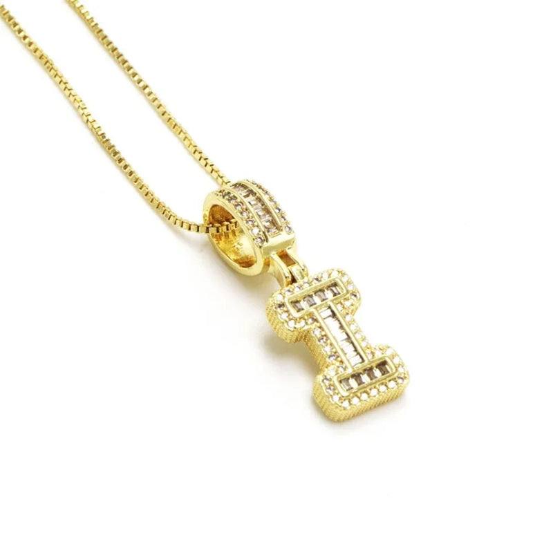 "Going Through Customs" Initial Necklace