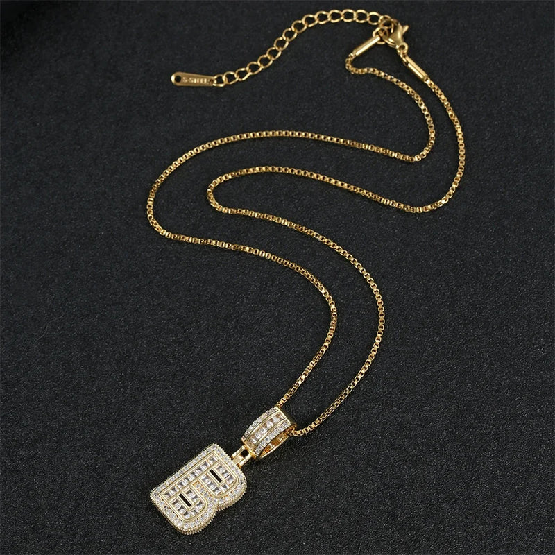 "Going Through Customs" Initial Necklace