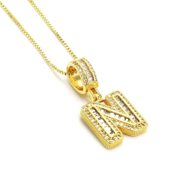"Going Through Customs" Initial Necklace