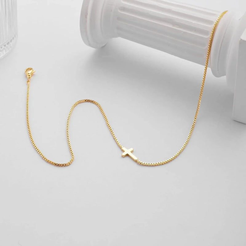 "Gold Cross" Choker Necklace