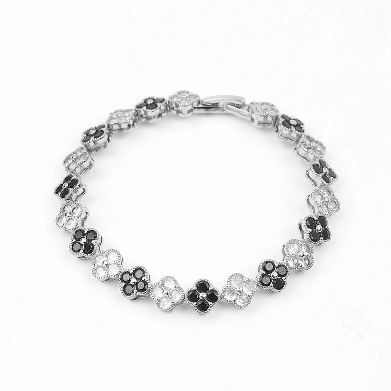 "Lucky 13" Rainbow Clover Charm Bracelet