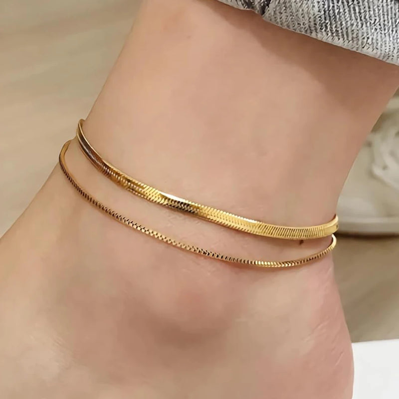 "The Golden Trinity" Anklets