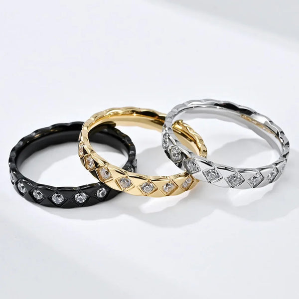 "Obsidian + Argent + Aurea" Ring