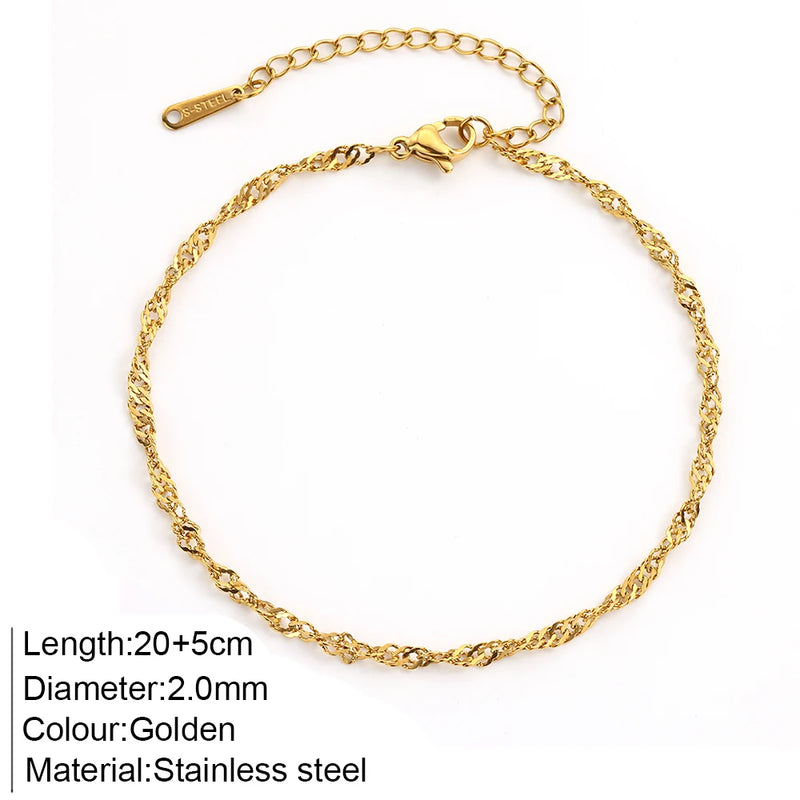 "The Golden Trinity" Anklets