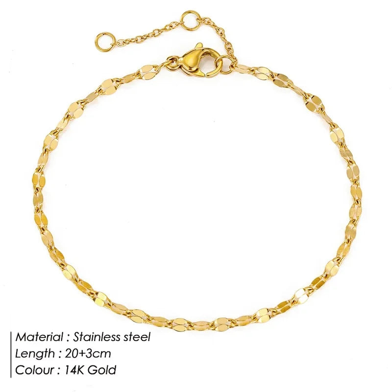 "The Golden Trinity" Anklets