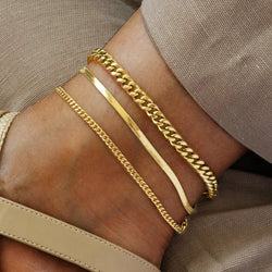 "The Golden Trinity" Anklets