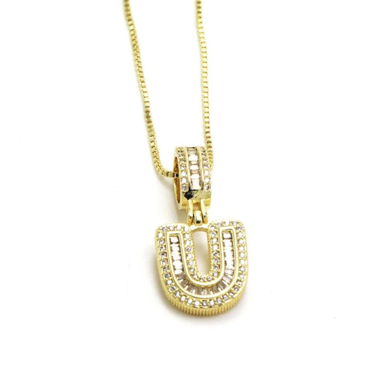 "Going Through Customs" Initial Necklace