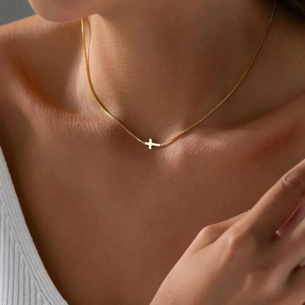 "Gold Cross" Choker Necklace