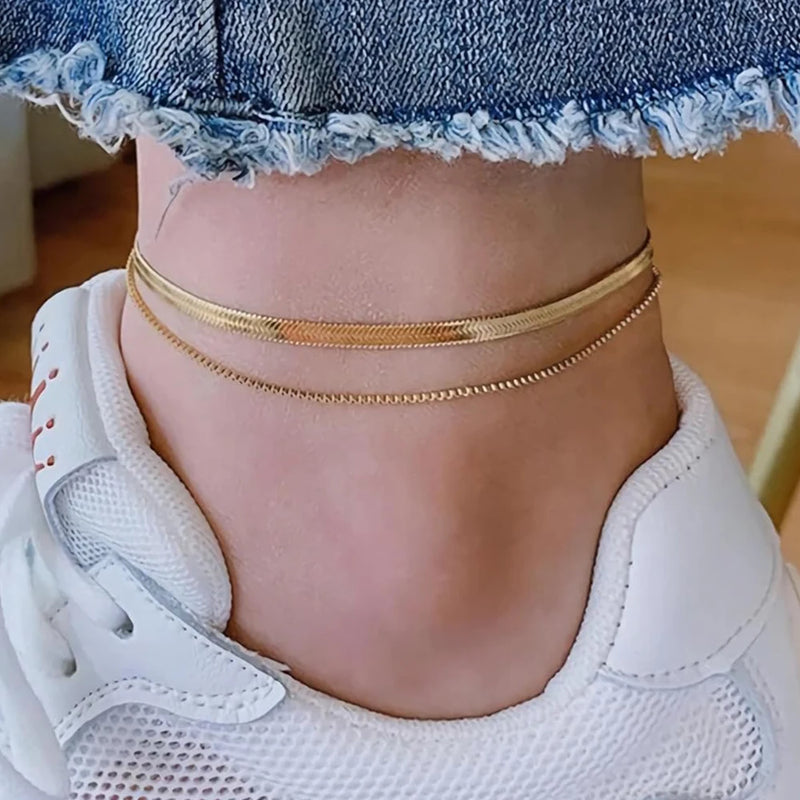 "The Golden Trinity" Anklets
