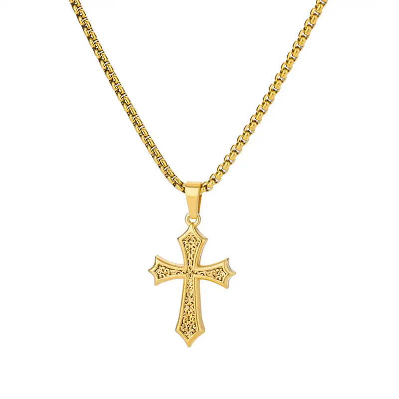 "Loyal to The Soil" Cross Wolf Chain