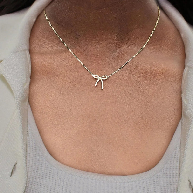 "Infinity"  Bow Necklace