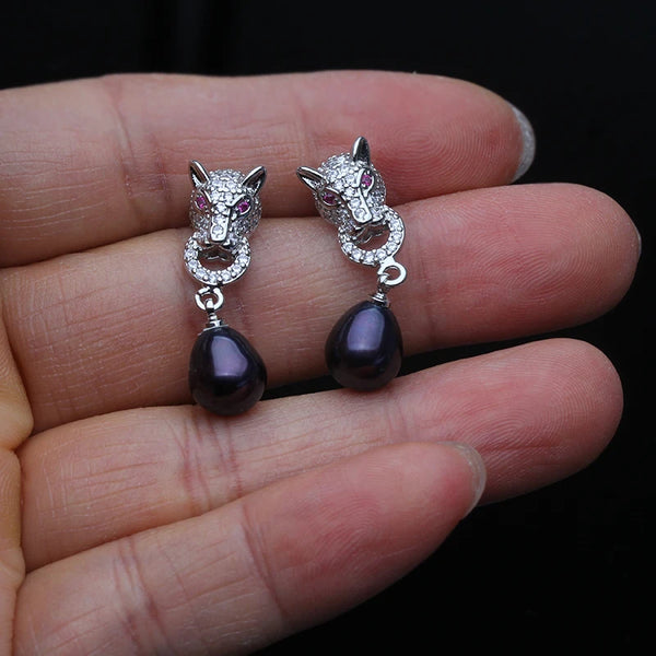 "Rouge Bloodhound" Earrings