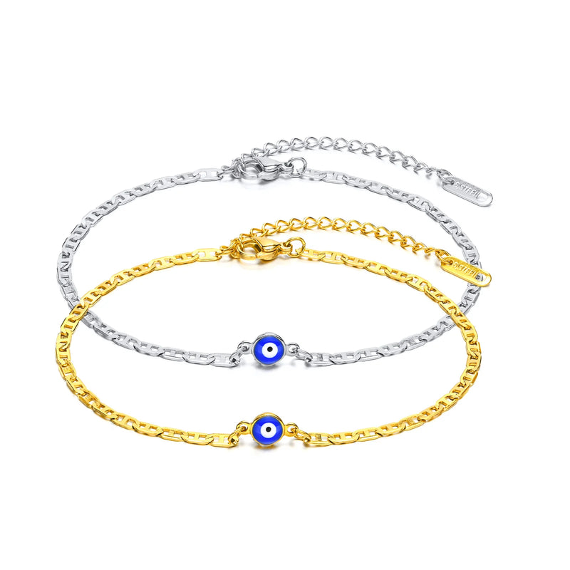 "Pigeons By Your Toes" Evil Eye Anklet