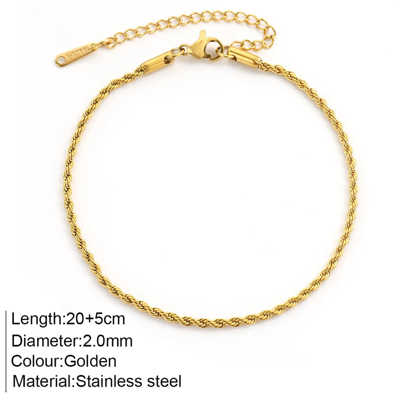 "The Golden Trinity" Anklets