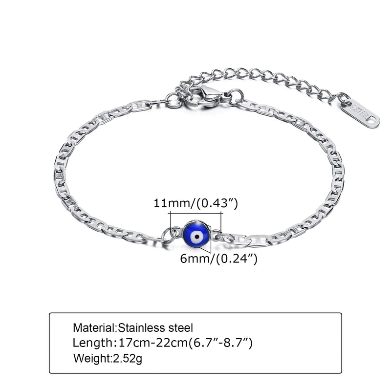 "Pigeons By Your Toes" Evil Eye Anklet