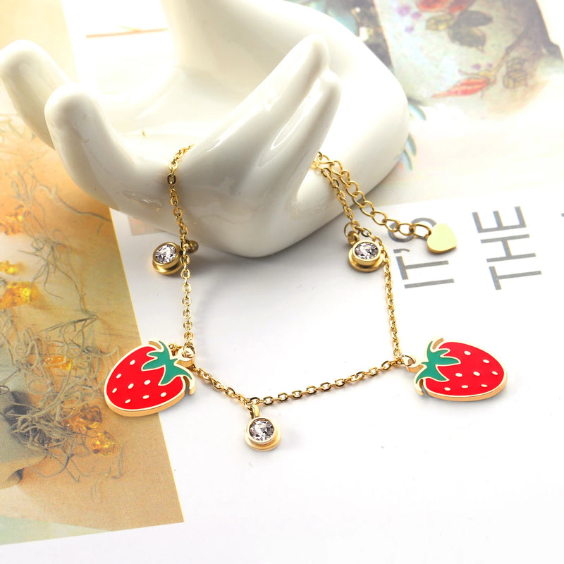 "Fraise" Two piece set earring and Necklace