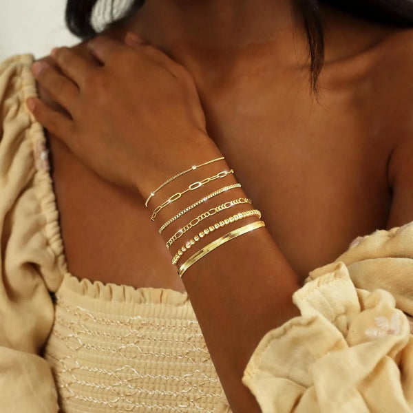 "Going for Gold" Gold Set Bracelet of 6