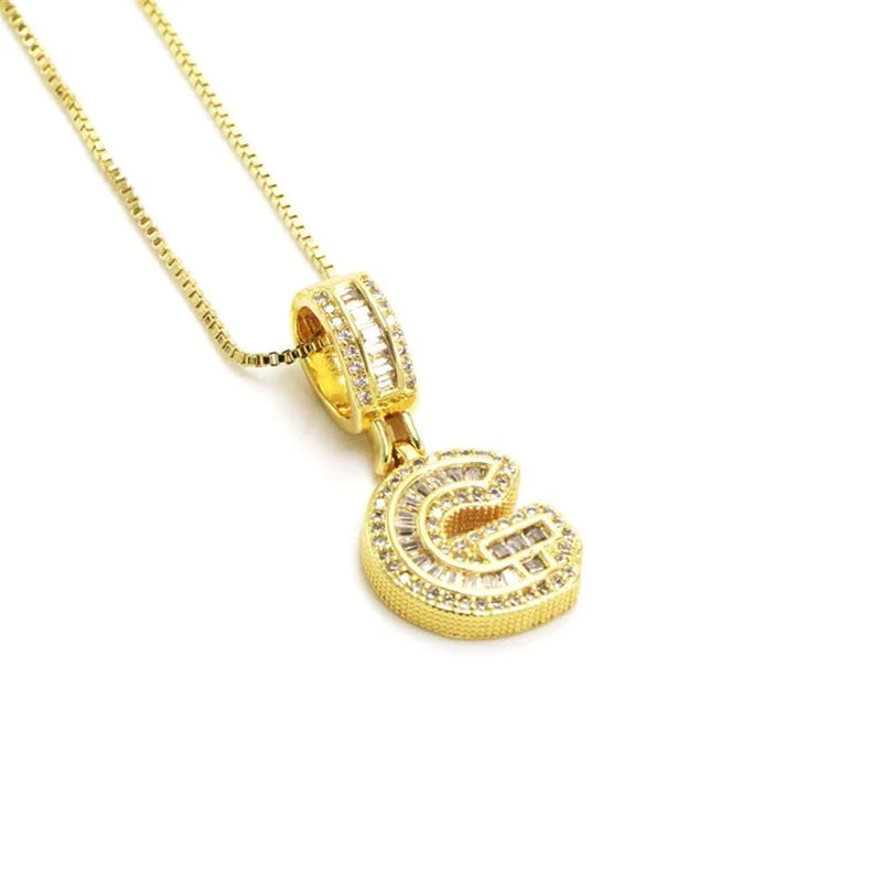 "Going Through Customs" Initial Necklace