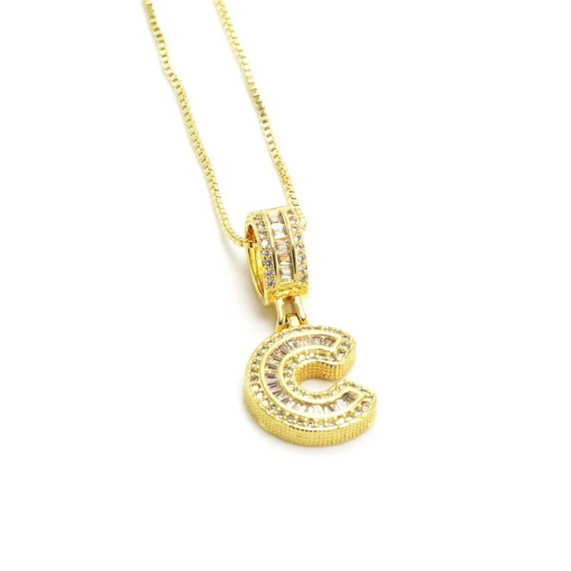 "Going Through Customs" Initial Necklace