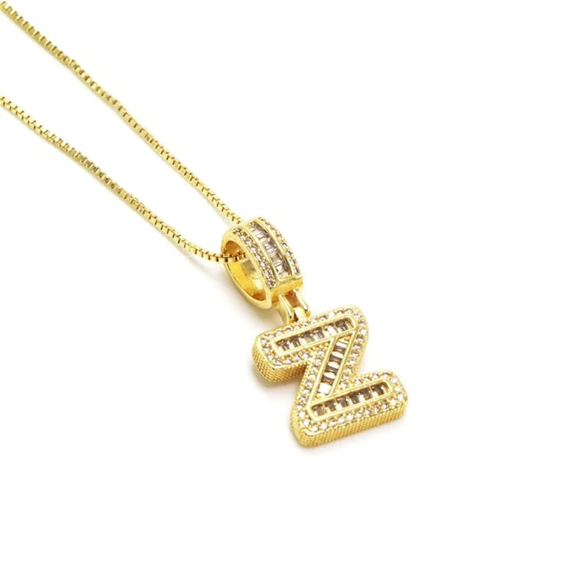 "Going Through Customs" Initial Necklace