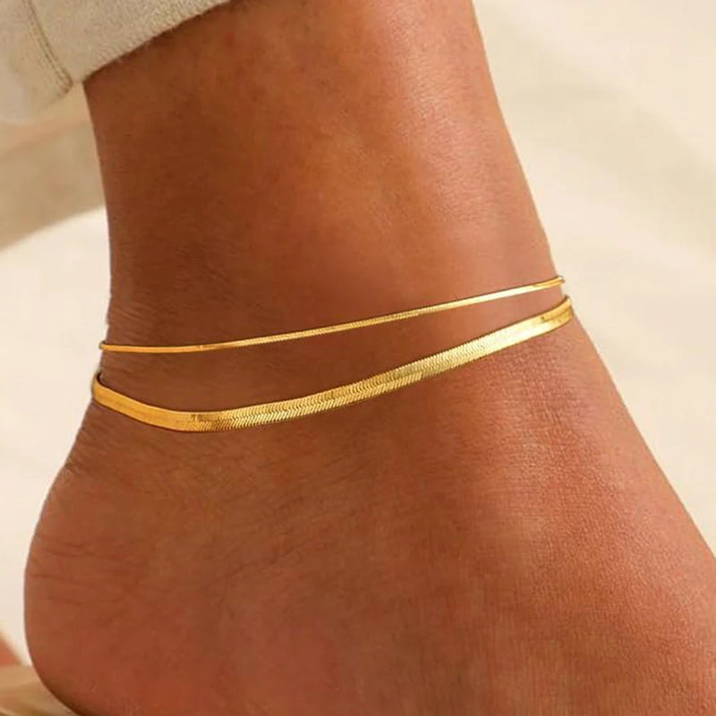 "The Golden Trinity" Anklets