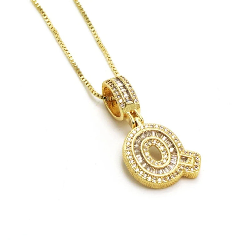 "Going Through Customs" Initial Necklace