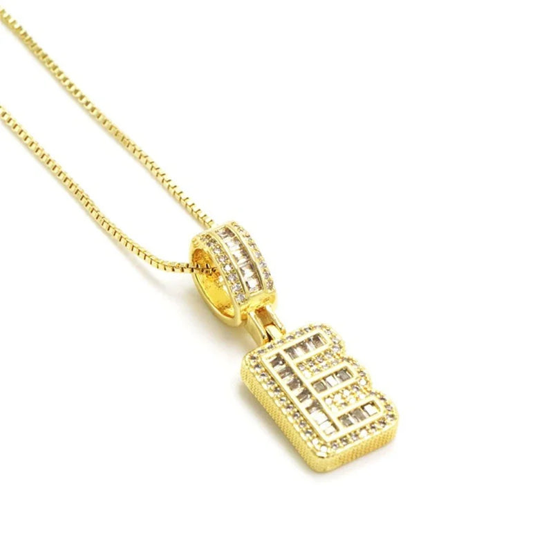"Going Through Customs" Initial Necklace