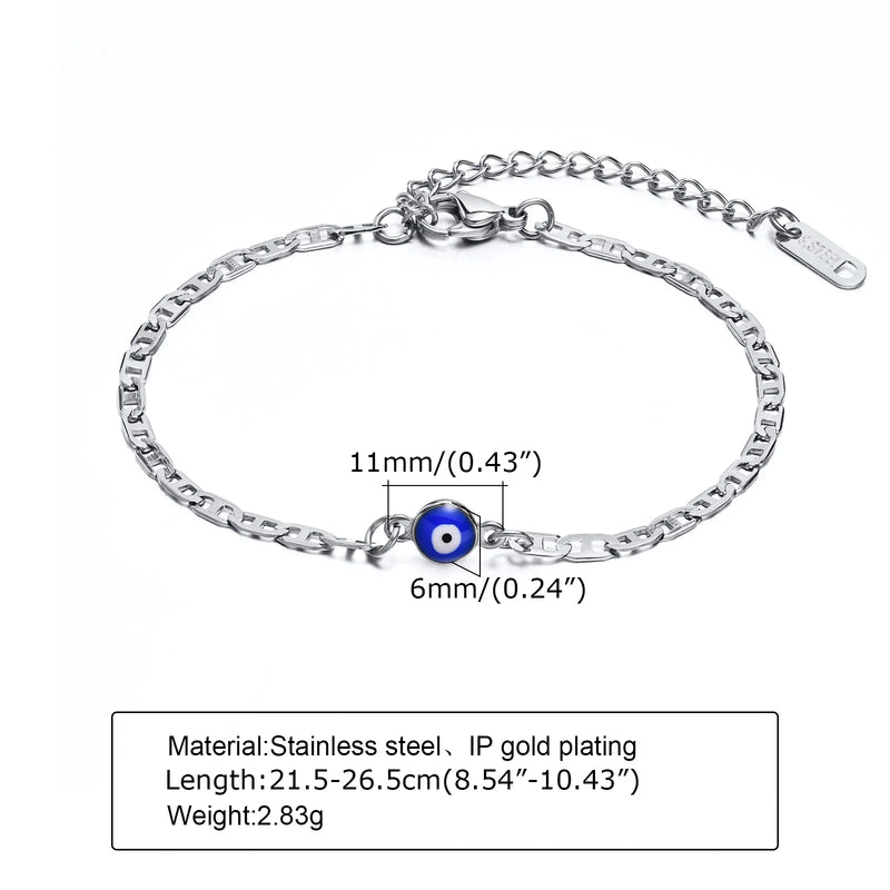 "Pigeons By Your Toes" Evil Eye Anklet