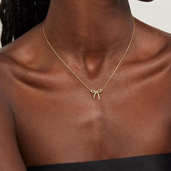 "1Hunnid"  Bow Necklace