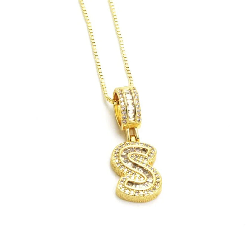 "Going Through Customs" Initial Necklace