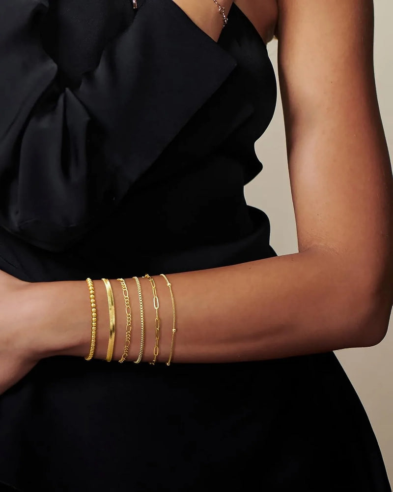 "Going for Gold" Gold Set Bracelet of 6
