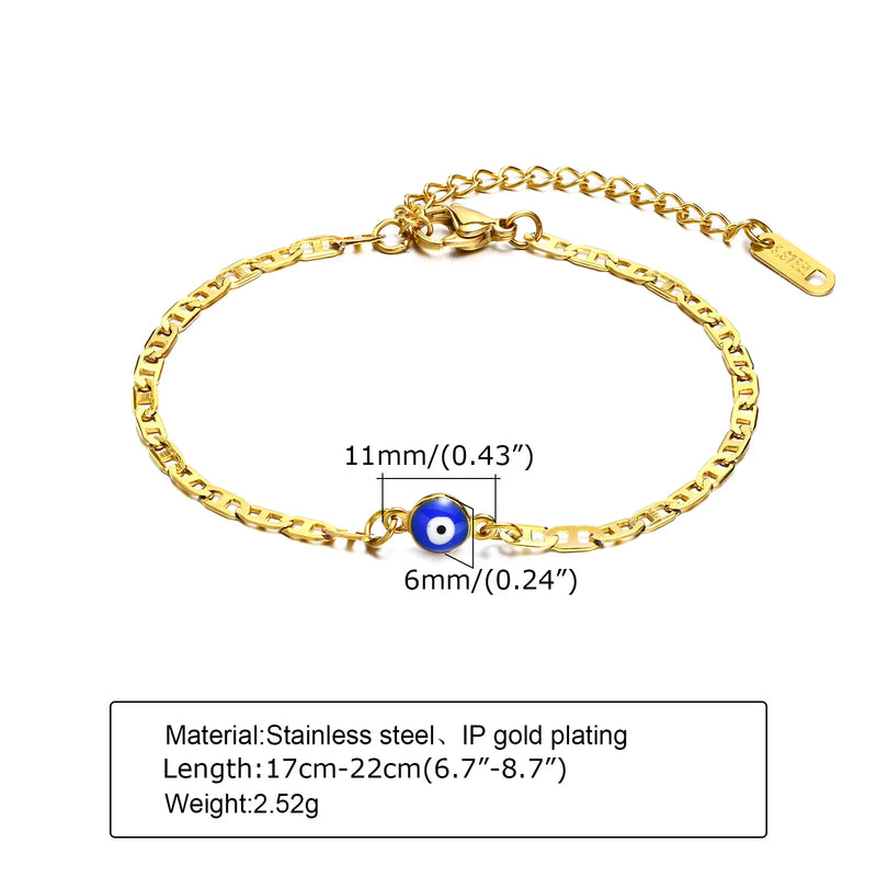 "Pigeons By Your Toes" Evil Eye Anklet