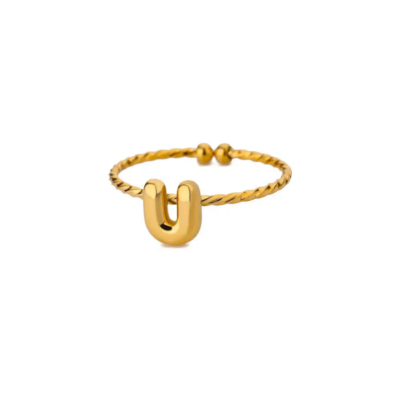 "Marilyn Monroe" Custom Initial Ring